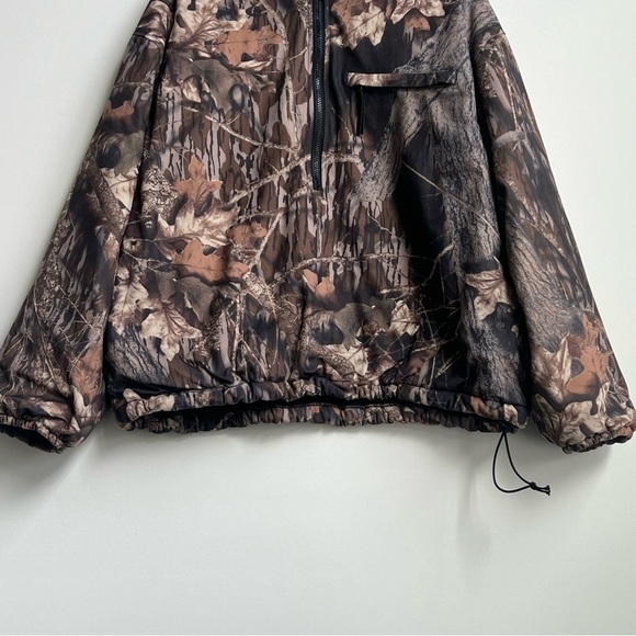 Vintage LL Bean x Mossy Oak Break-up XL Camo Jacket 1/2 Zip Hunting Camouflage - Picture 3 of 15